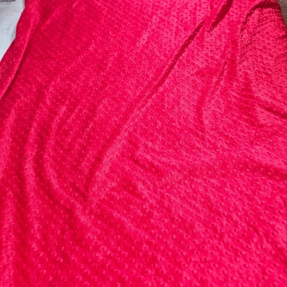 Red Minky Dot Fabric 96